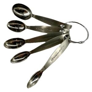 Cuisipro‎ Stainless Steel Measuring Spoons 5 Pc Set Tablespoon Teaspoon